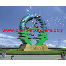 Modern Large High quality Abstract stainless steel Sculpture for garden decoration